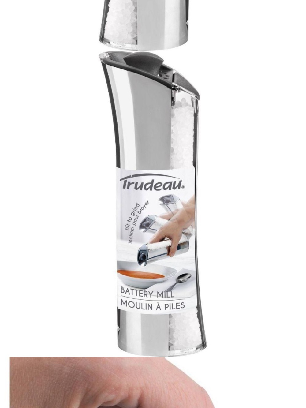 NWT Trudeau Stainless Steel Battery Mill - Silver